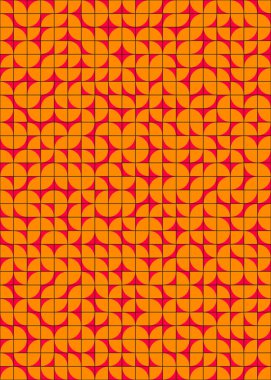 Soyut Geometrik Desen, üretken hesaplama sanatı çizimi