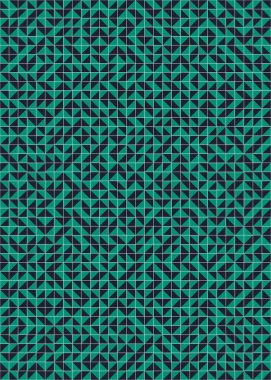 Soyut renk geometrik mozaik desen üretici hesaplama sanatı illüstrasyonu, fayans renk parçalarının taklit edilmesi