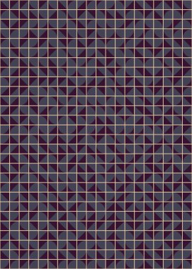 Soyut renk geometrik mozaik desen üretici hesaplama sanatı illüstrasyonu, fayans renk parçalarının taklit edilmesi