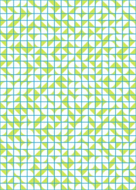 Soyut renk geometrik mozaik desen üretici hesaplama sanatı illüstrasyonu, fayans renk parçalarının taklit edilmesi