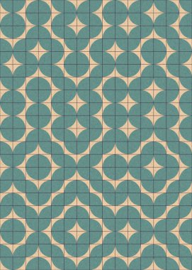 Soyut Geometrik Desen üretken hesaplama sanatı çizimi