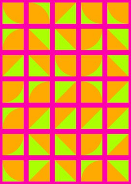 Soyut Geometrik Desen üretken hesaplama sanatı çizimi