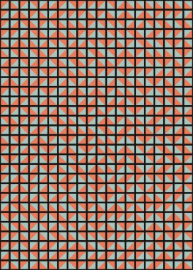 Soyut renk geometrik mozaik desen üretici hesaplama sanatı illüstrasyonu, fayans renk parçalarının taklit edilmesi