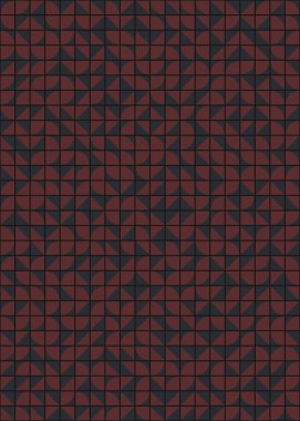 Soyut renk geometrik mozaik desen üretici hesaplama sanatı illüstrasyonu, fayans renk parçalarının taklit edilmesi