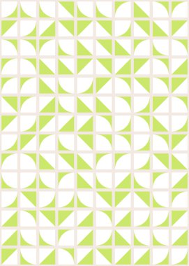 Soyut renk geometrik mozaik desen üretici hesaplama sanatı illüstrasyonu, fayans renk parçalarının taklit edilmesi