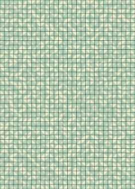 Soyut renk geometrik mozaik desen üretici hesaplama sanatı illüstrasyonu, fayans renk parçalarının taklit edilmesi