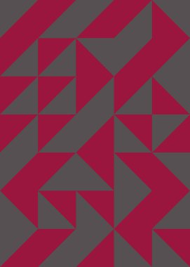 Soyut renk geometrik mozaik desen üretici hesaplama sanatı illüstrasyonu, fayans renk parçalarının taklit edilmesi