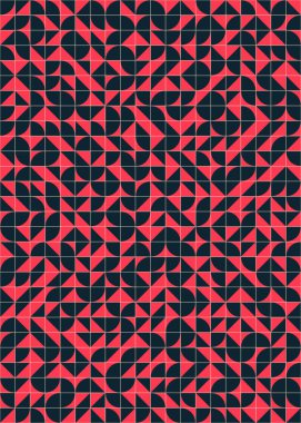 Soyut Geometrik Desen, üretken hesaplama sanatı çizimi