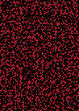 Soyut Geometrik Desen, üretken hesaplama sanatı çizimi