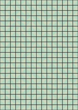 Soyut renk geometrik mozaik desen üretici hesaplama sanatı illüstrasyonu, fayans renk parçalarının taklit edilmesi