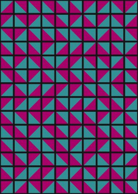 Soyut Geometrik Desen, üretken hesaplama sanatı çizimi