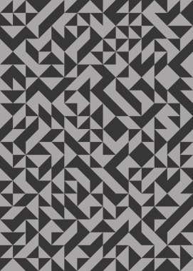 Soyut renk geometrik mozaik desen üretici hesaplama sanatı illüstrasyonu, fayans renk parçalarının taklit edilmesi