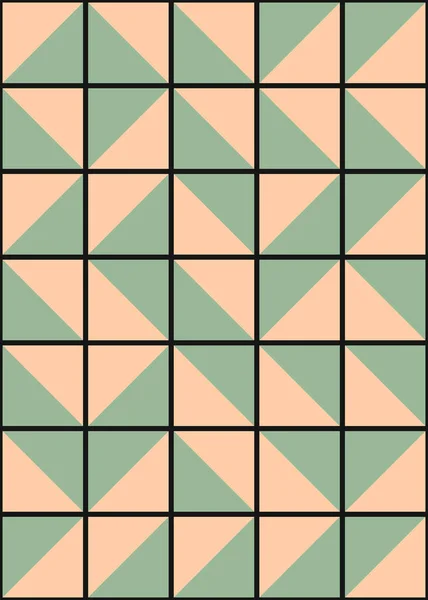 Abstrakt Färg Geometriska Mosaik Mönster Generativ Beräknande Konst Illustration Imitation — Stock vektor