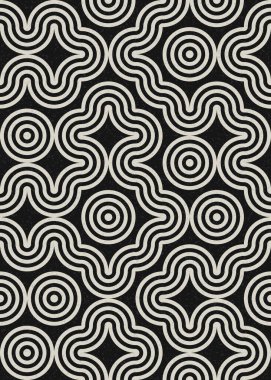 Soyut Geometrik Desen üretken hesaplama sanatı çizimi