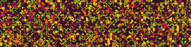 Soyut renk geometrik mozaik desen üretken hesaplama sanatı çizimi, fayans rengi parçalarının taklidi
