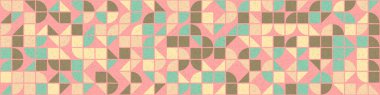 Soyut renk geometrik mozaik desen üretken hesaplama sanatı çizimi, fayans rengi parçalarının taklidi