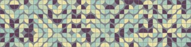 Soyut renk geometrik mozaik desen üretken hesaplama sanatı çizimi, fayans rengi parçalarının taklidi