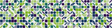 Soyut renk geometrik mozaik desen üretken hesaplama sanatı çizimi, fayans rengi parçalarının taklidi