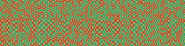 Soyut renk geometrik mozaik desen üretken hesaplama sanatı çizimi, fayans rengi parçalarının taklidi