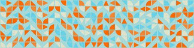 Soyut renk geometrik mozaik desen üretken hesaplama sanatı çizimi, fayans rengi parçalarının taklidi