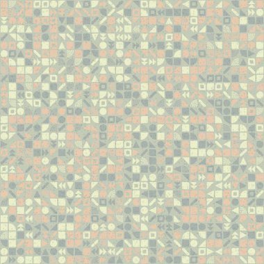 Soyut Geometrik Desen, üretken hesaplama sanatı çizimi 