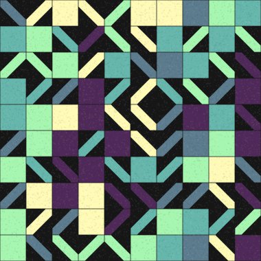 Soyut Geometrik Desen üretken hesaplama sanatı çizimi 