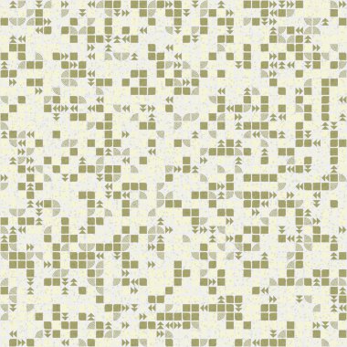 Soyut renk geometrik mozaik desen üretken hesaplama sanatı çizimi, fayans rengi parçalarının taklidi