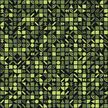 Soyut Geometrik Desen üretken hesaplama sanatı çizimi  