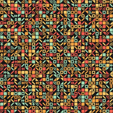 Soyut Geometrik Desen, üretken hesaplama sanatı çizimi