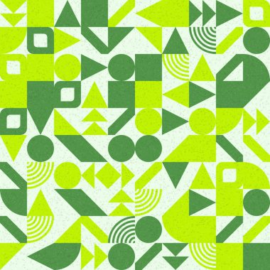 Soyut renk geometrik mozaik desen üretken hesaplama sanatı çizimi, fayans rengi parçalarının taklidi