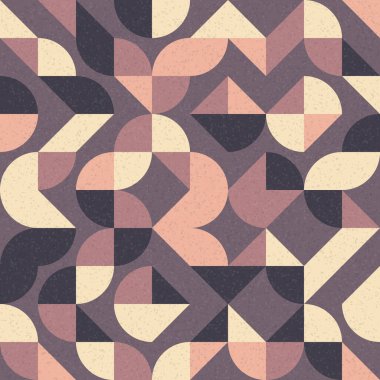 Soyut renk geometrik mozaik desen üretken hesaplama sanatı çizimi, fayans rengi parçalarının taklidi