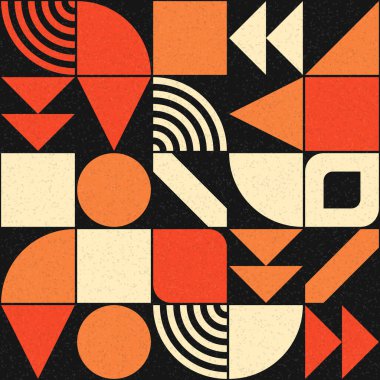 Soyut Geometrik Desen, üretken hesaplama sanatı çizimi 