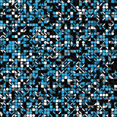 Soyut Geometrik Desen, üretken hesaplama sanatı çizimi 