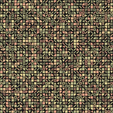 Soyut Geometrik Desen, üretken hesaplama sanatı çizimi 