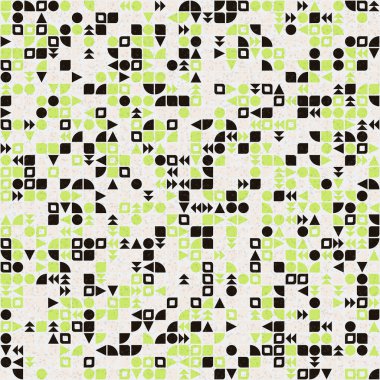 Soyut Geometrik Desen, üretken hesaplama sanatı çizimi 