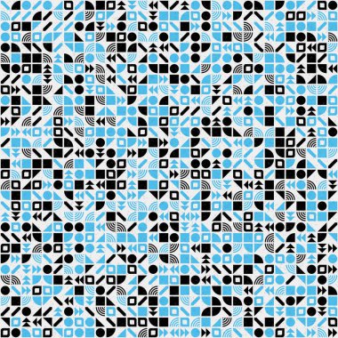 Soyut Geometrik Desen, üretken hesaplama sanatı çizimi 