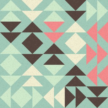 Soyut renk geometrik mozaik desen üretken hesaplama sanatı çizimi, fayans rengi parçalarının taklidi