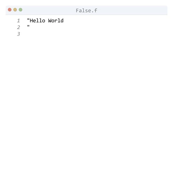 Falsche Sprache Hello World Programmbeispiel Editor Fenster — Stockvektor