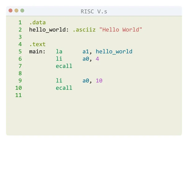 Hello World Program Sample Editor Window — 스톡 벡터