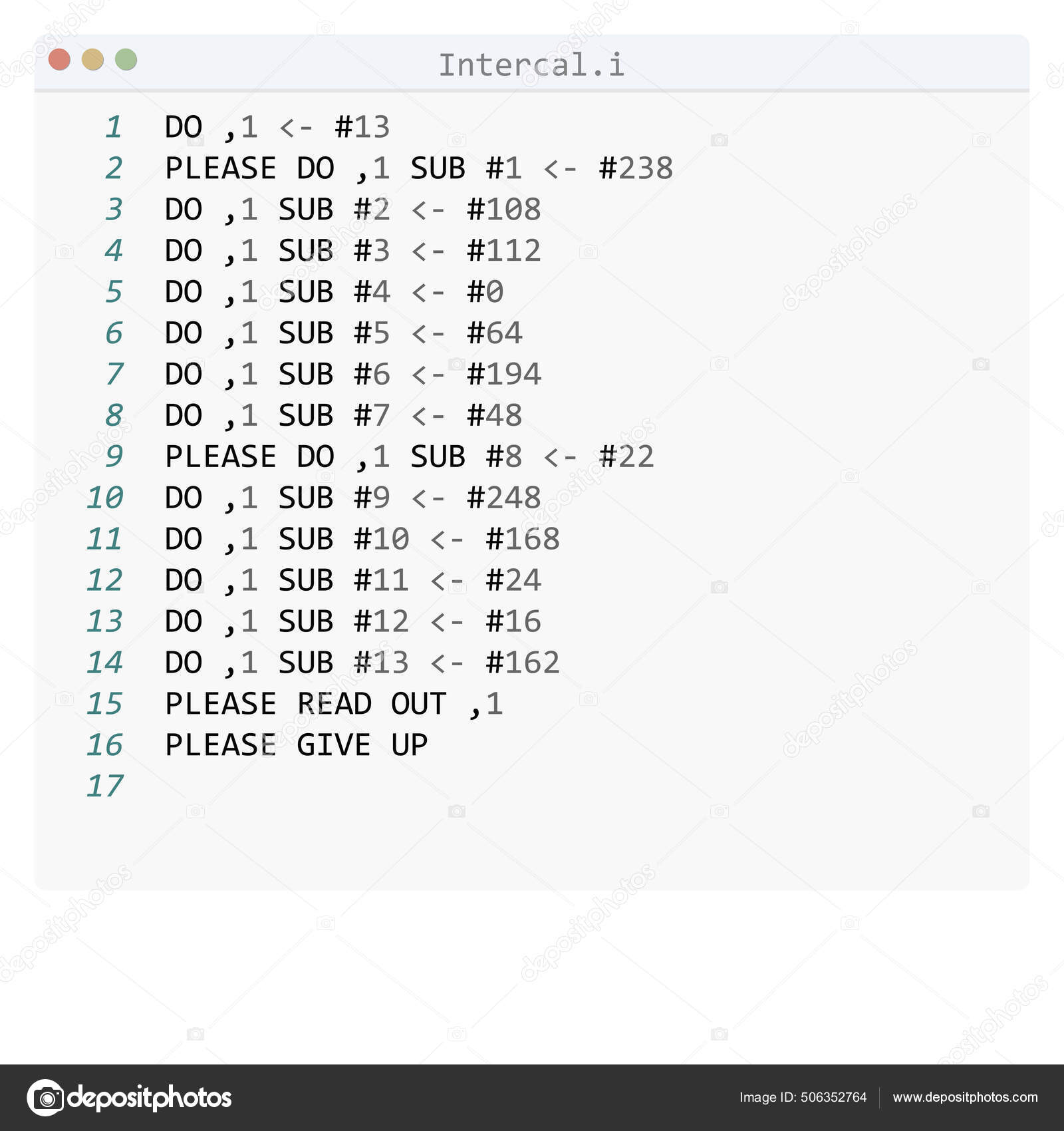 8: VPL editor with Hello World! program.