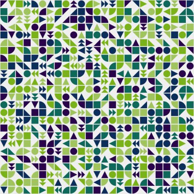 Soyut Geometrik Desen, üretken hesaplama sanatı çizimi 