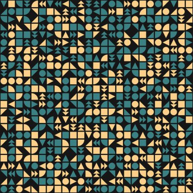 Soyut Geometrik Desen, üretken hesaplama sanatı çizimi 