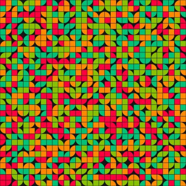 Soyut Geometrik Desen üretken hesaplama sanatı çizimi