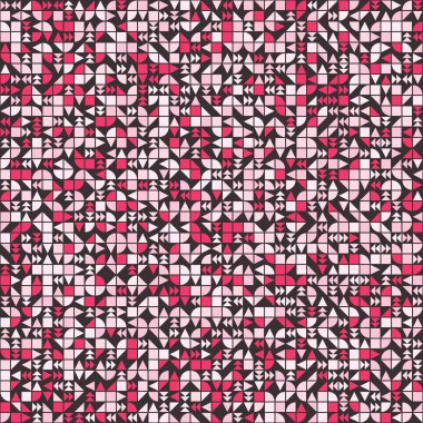 Soyut Geometrik Desen, üretken hesaplama sanatı çizimi 