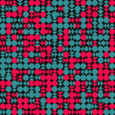 Soyut Geometrik Desen, üretken hesaplama sanatı çizimi 