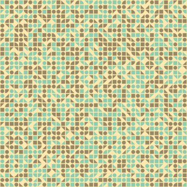 Soyut Geometrik Desen, üretken hesaplama sanatı çizimi 