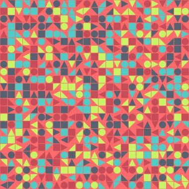 Soyut Geometrik Desen, üretken hesaplama sanatı çizimi 