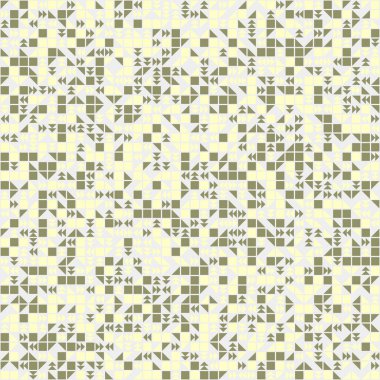 Soyut renk geometrik mozaik desen üretken hesaplama sanatı çizimi, fayans rengi parçalarının taklidi