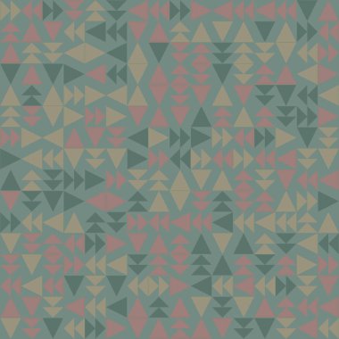 Soyut renk geometrik mozaik desen üretken hesaplama sanatı çizimi, fayans rengi parçalarının taklidi