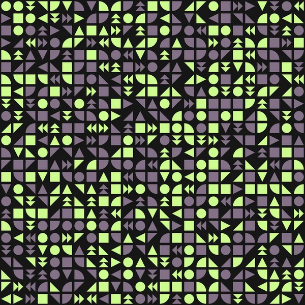 Ilustrasi Seni Komputasi Generatif Mosaik Geometris Warna Abstrak Tiruan Potongan - Stok Vektor